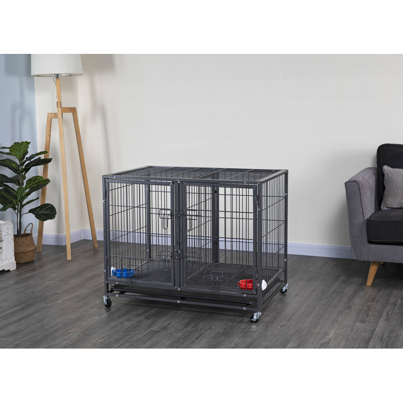 Go Pet Club 44" Heavy Duty Stackable Pet Crate & Reviews Wayfair